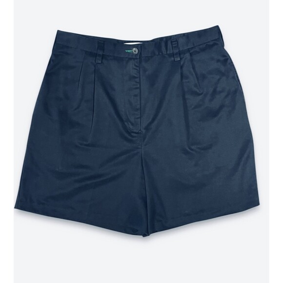 Tommy Hilfiger High Waist Pleated Navy Blue Golf Shorts Women’s Sz 12 -6” Inseam - Picture 1 of 11